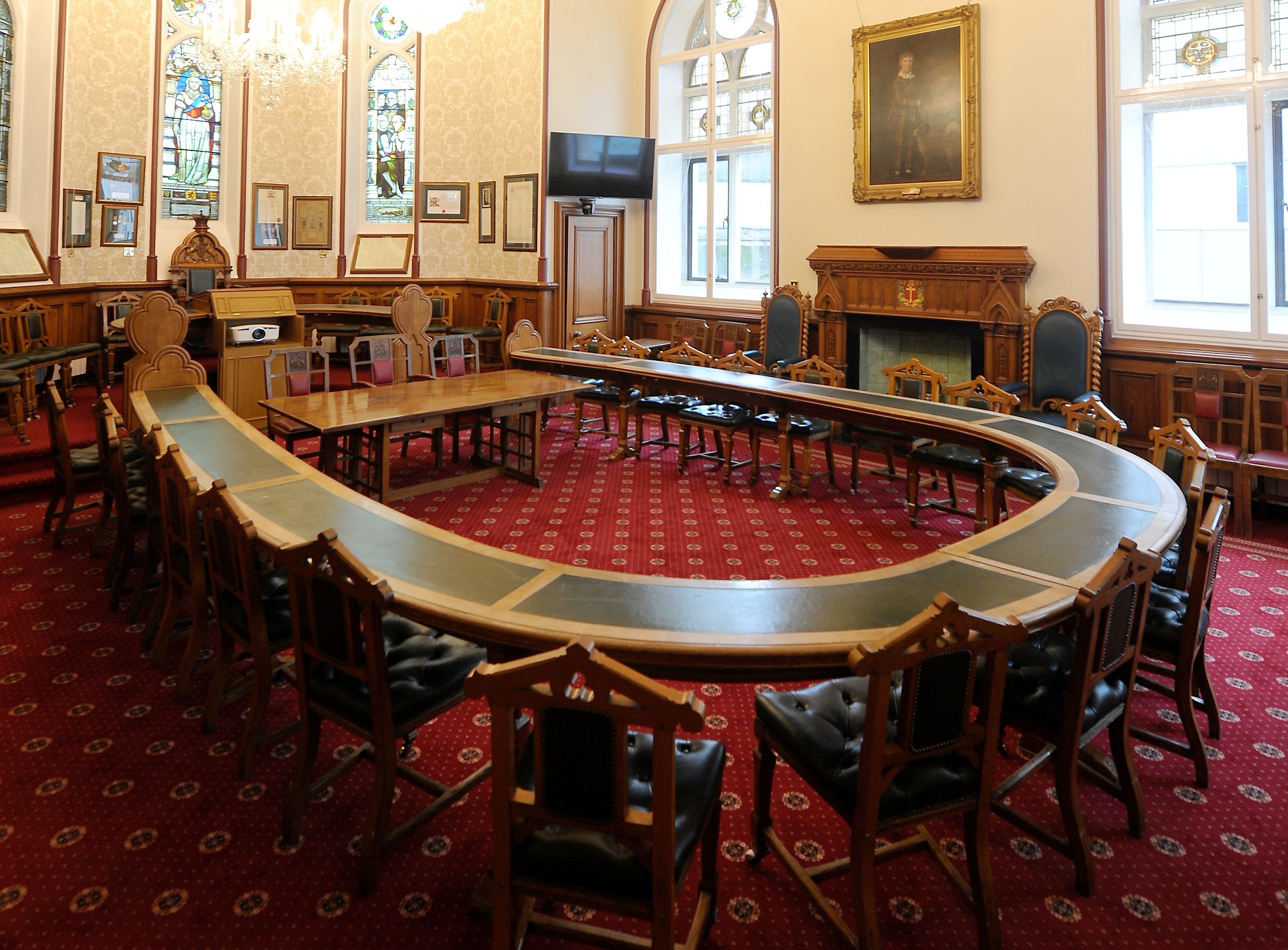 The original Council Chamber where the Inverness Area Committee still sits.