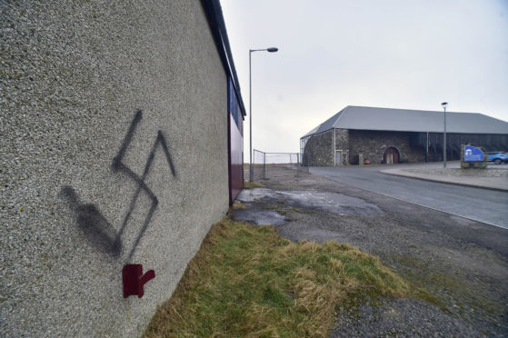 The graffiti near the Museum of Scottish Lighthouses.