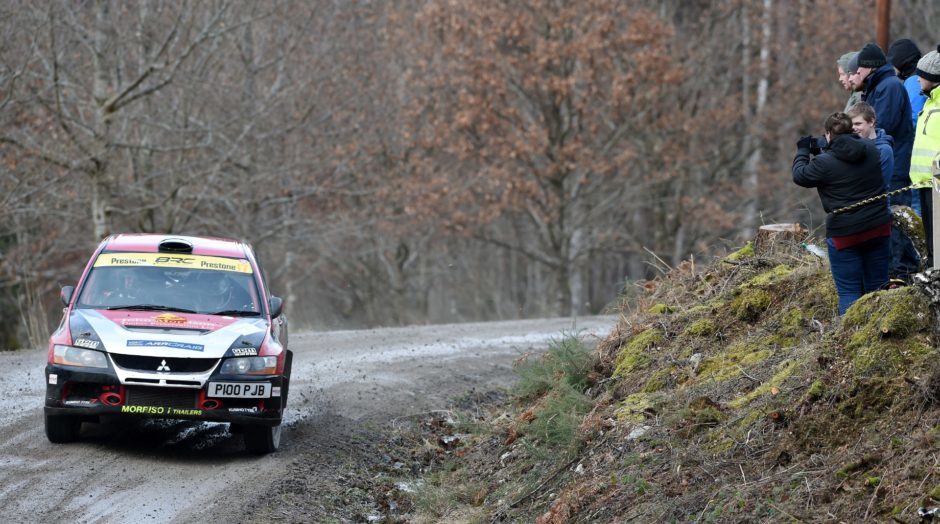 John Morrison of Conon Bridge and Peter Carstairs of St Andrews in their Mitsubishi.