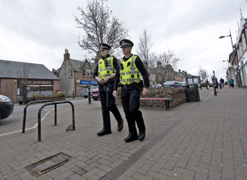 Police patrols in Invergordon