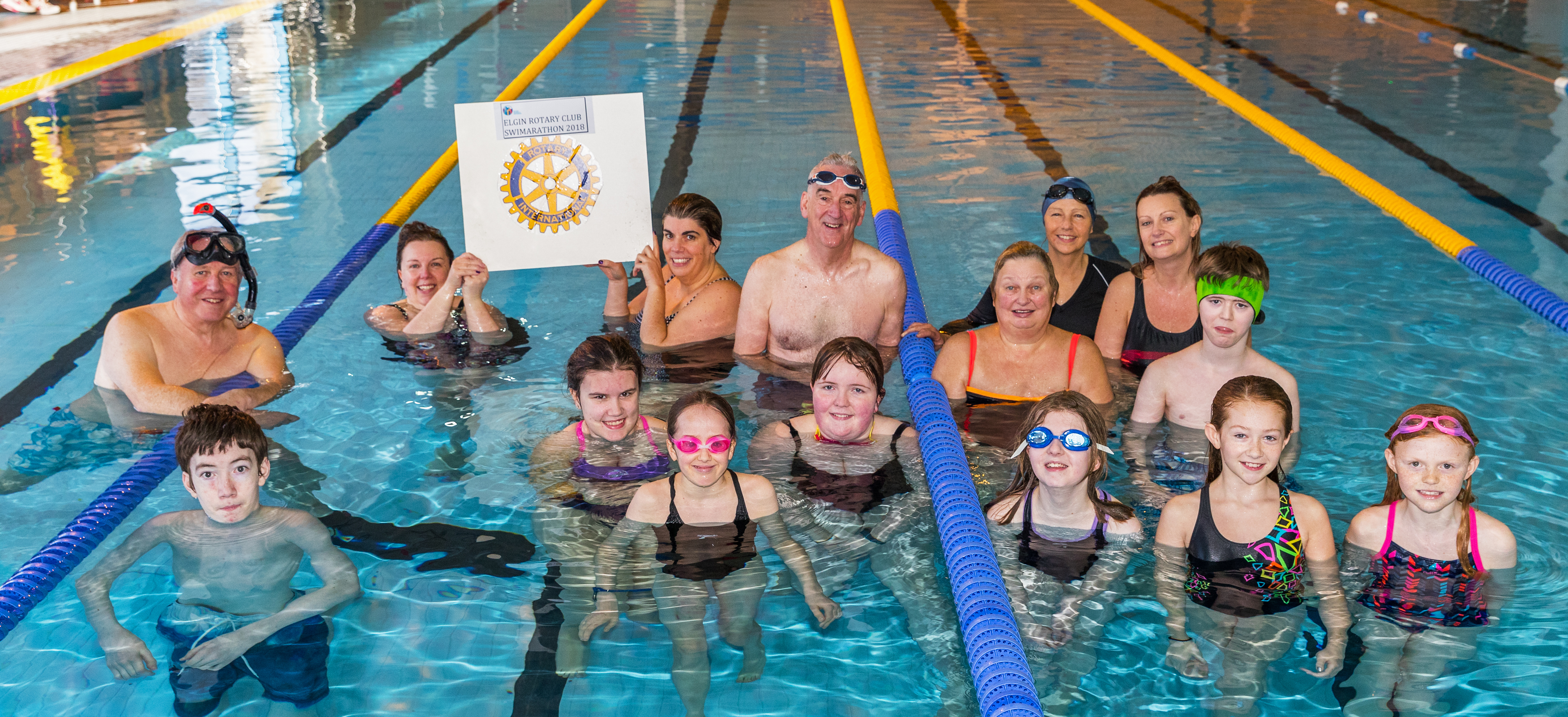 Nearly 40 swimmers took part in the fundraiser.