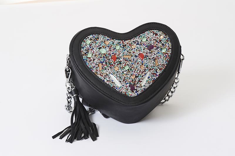 Ginger Fashion Accessories – Heart bag with crystals (£30) A wide range of accessories for most occasions