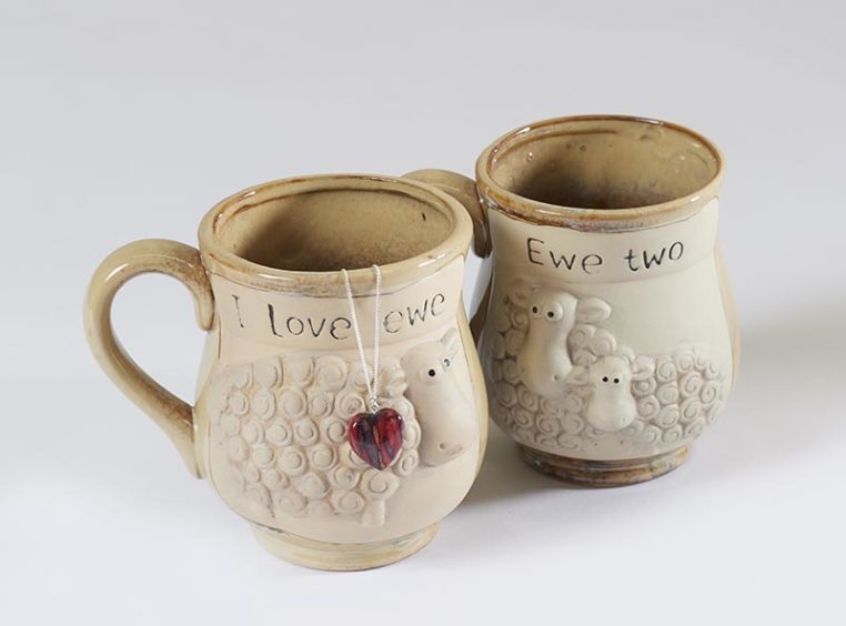 Inverness Souvenirs – Love Ewe Mug (£9.99) Heather Gems Pendant (£32.99) – Scottish inspired gifts for everyone.