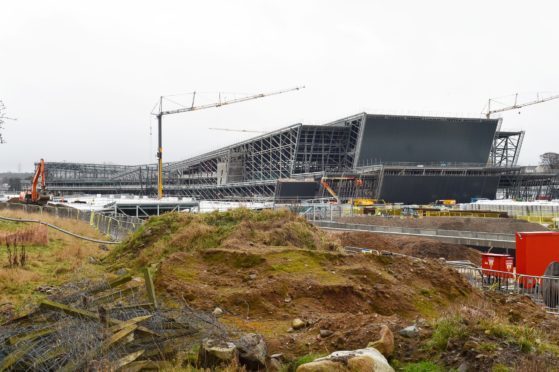 The new Aberdeen Exhibition and Conference Centre. 
Kupa is one of a number of illegal workers thought to have been found working on the project.
