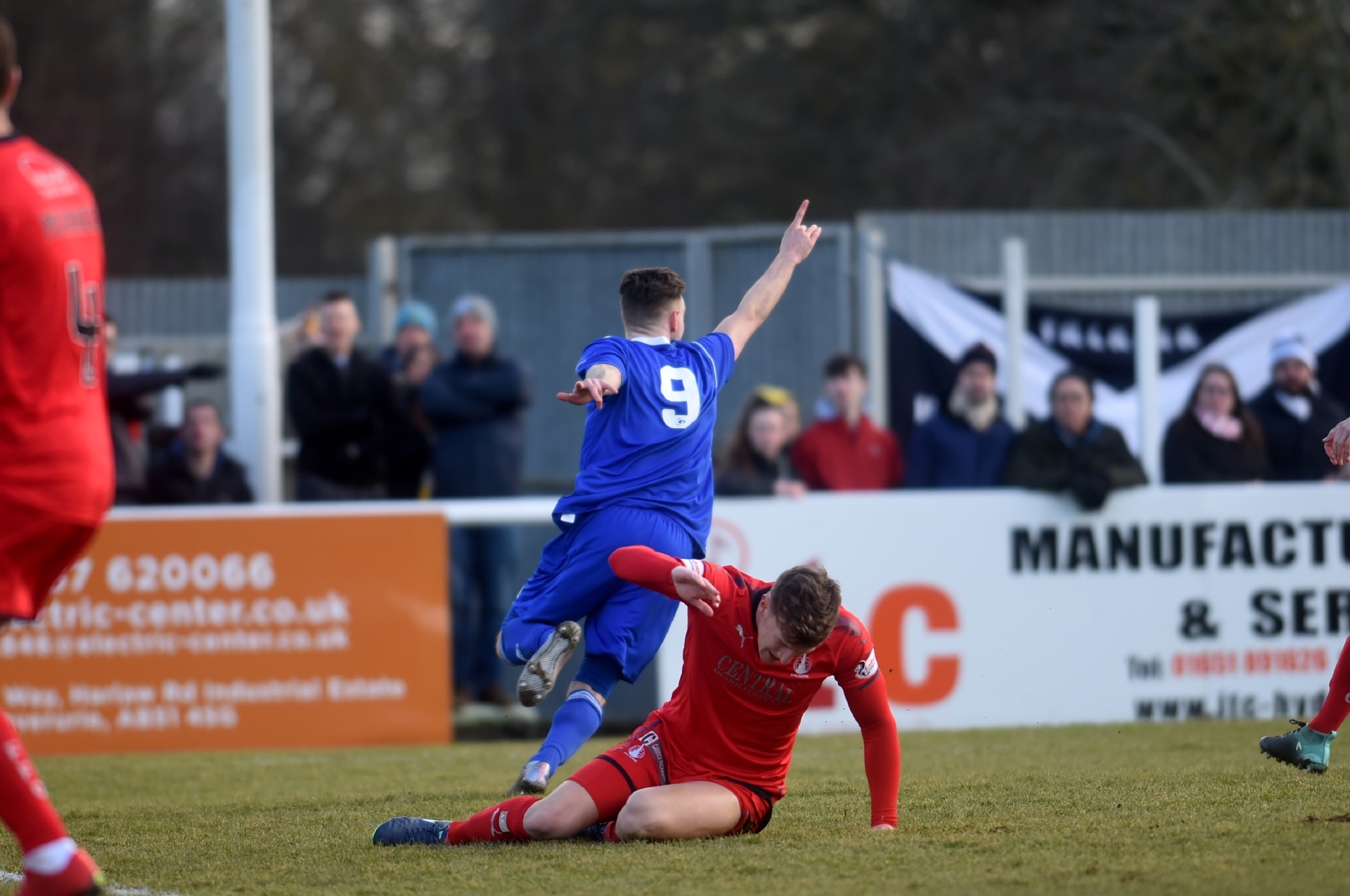 Cove's Mitch Megginson celebrating after scoring an equaliser for his side to make it 1-1
Pictures by Darrell Benns