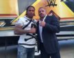 Tim Wiese with WWE legend Triple H.