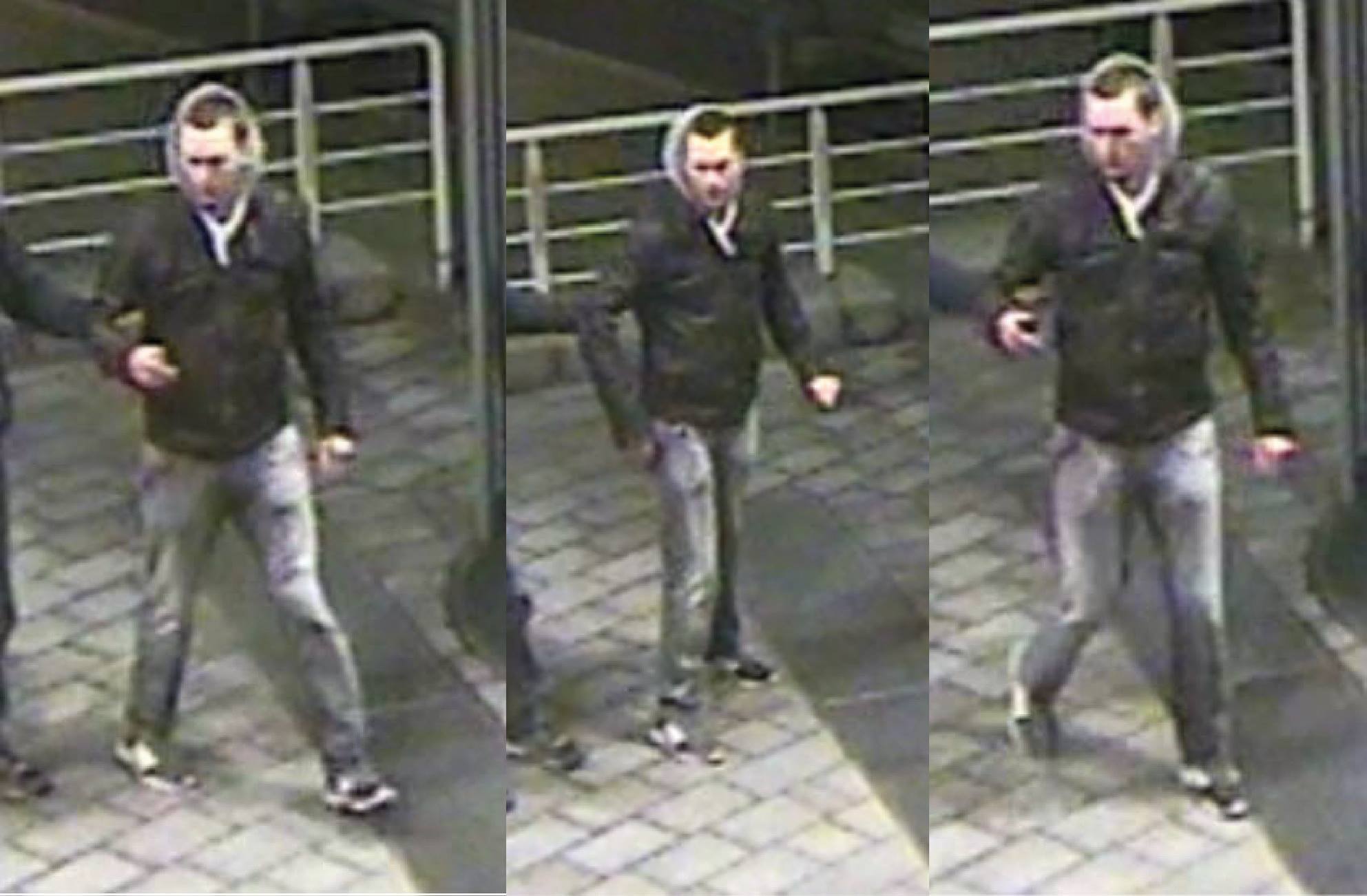 CCTV images of Liam at around 2:20 am on February 10, after he was helped by a man in the Baumwall area.