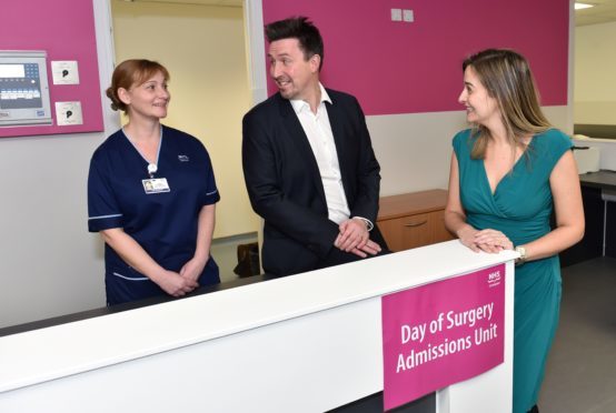 Gillian Poskit who manages the project (right) with Karen Richardson, senior charge nurse, and Prof. Duff Bruce consultant in general surgery.
Picture by Colin Rennie.