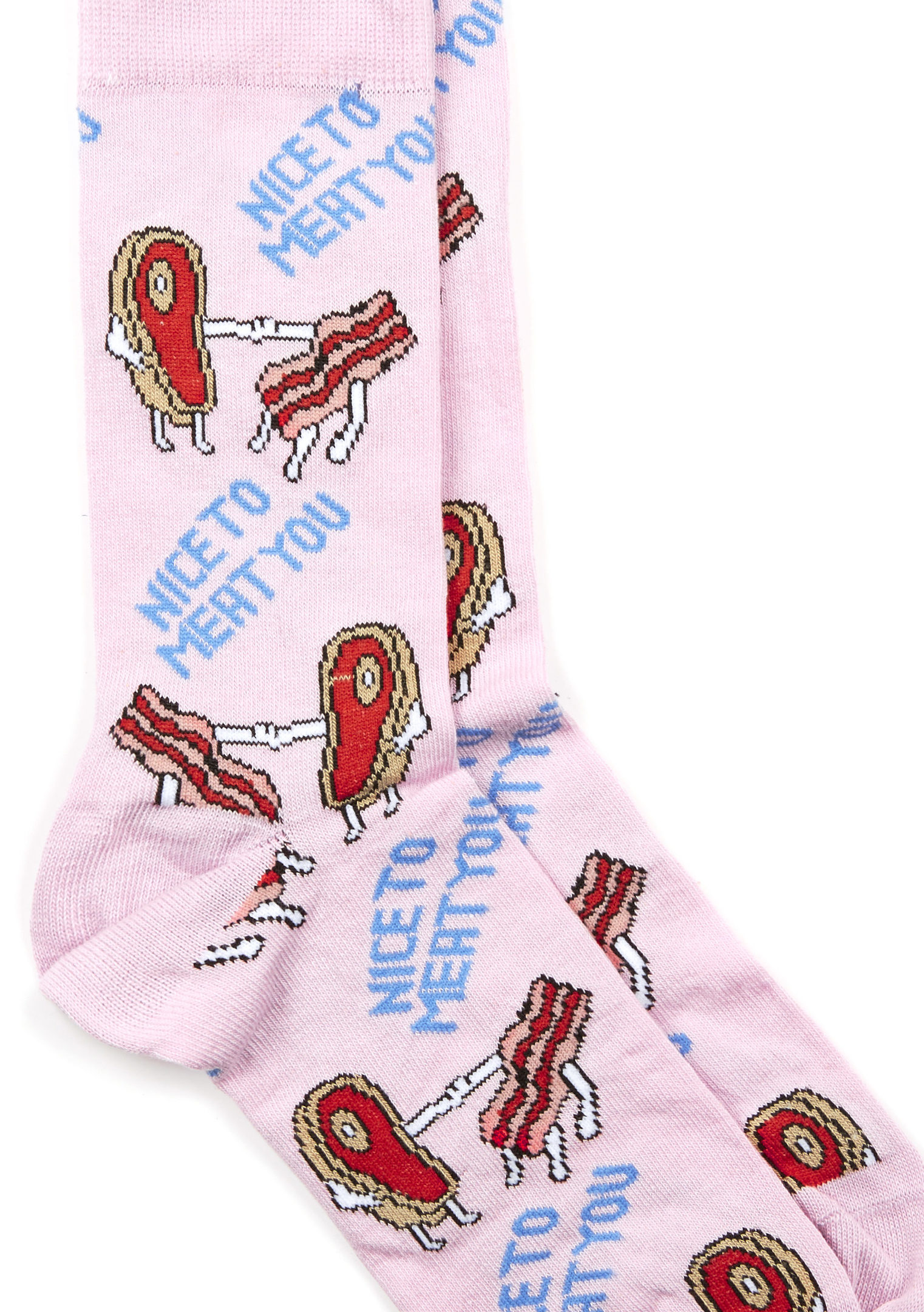 Going on a blind date? Topman have created a talking point with their meat print socks, £3