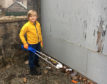 Thomas litter picking in Torphins