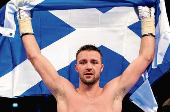 03/03/18 WBC SILVER SUPER LIGHTWEIGHT TITLE
 JOSH TAYLOR (SCO) v WINSTON CAMPOS (NI)
 SSE HYDRO - GLASGOW
 Scotland's Josh Taylor celebrates his win over Nicaragua's Winston Campos