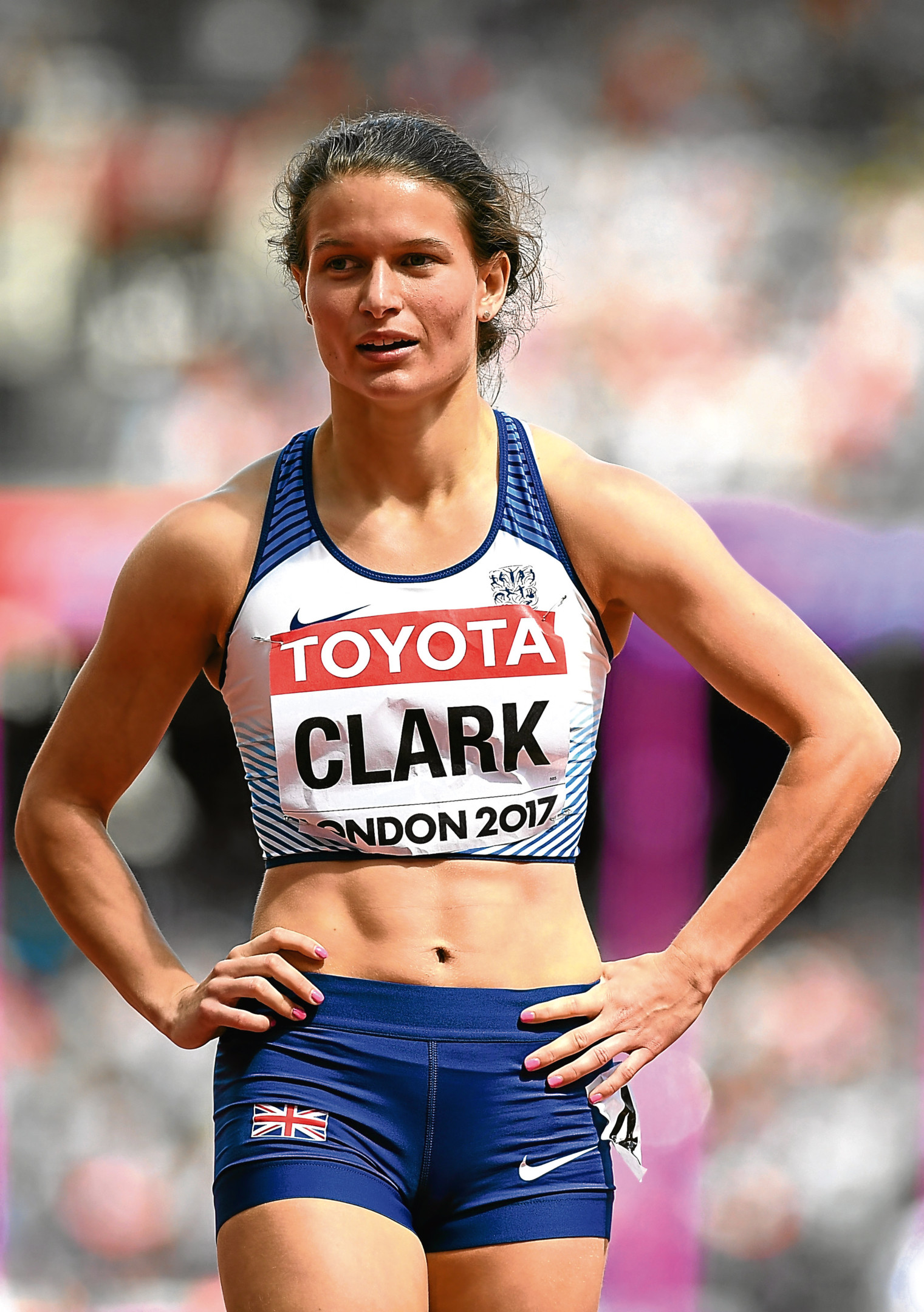 LONDON, ENGLAND - AUGUST 06:  Zoey Clark of Great Britain reacts after competing in the Women's 400 metres heats during day three of the 16th IAAF World Athletics Championships London 2017 at The London Stadium on August 6, 2017 in London, United Kingdom.  (Photo by David Ramos/Getty Images)