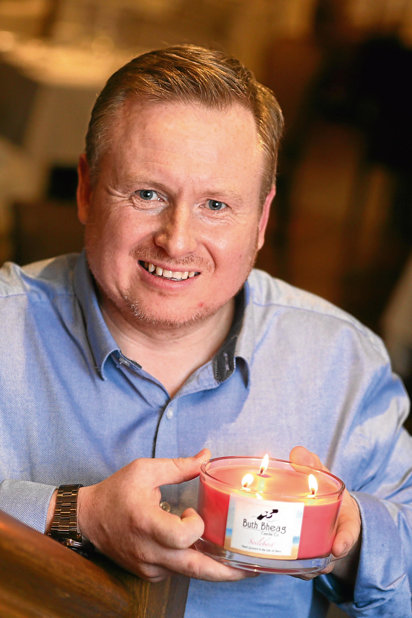 Entrepreneurial Spark virtual entrepreneurship course at the Kingsmills Hotel, Inverness. This pic: Jamie McGowan of Buth Bheag candle company