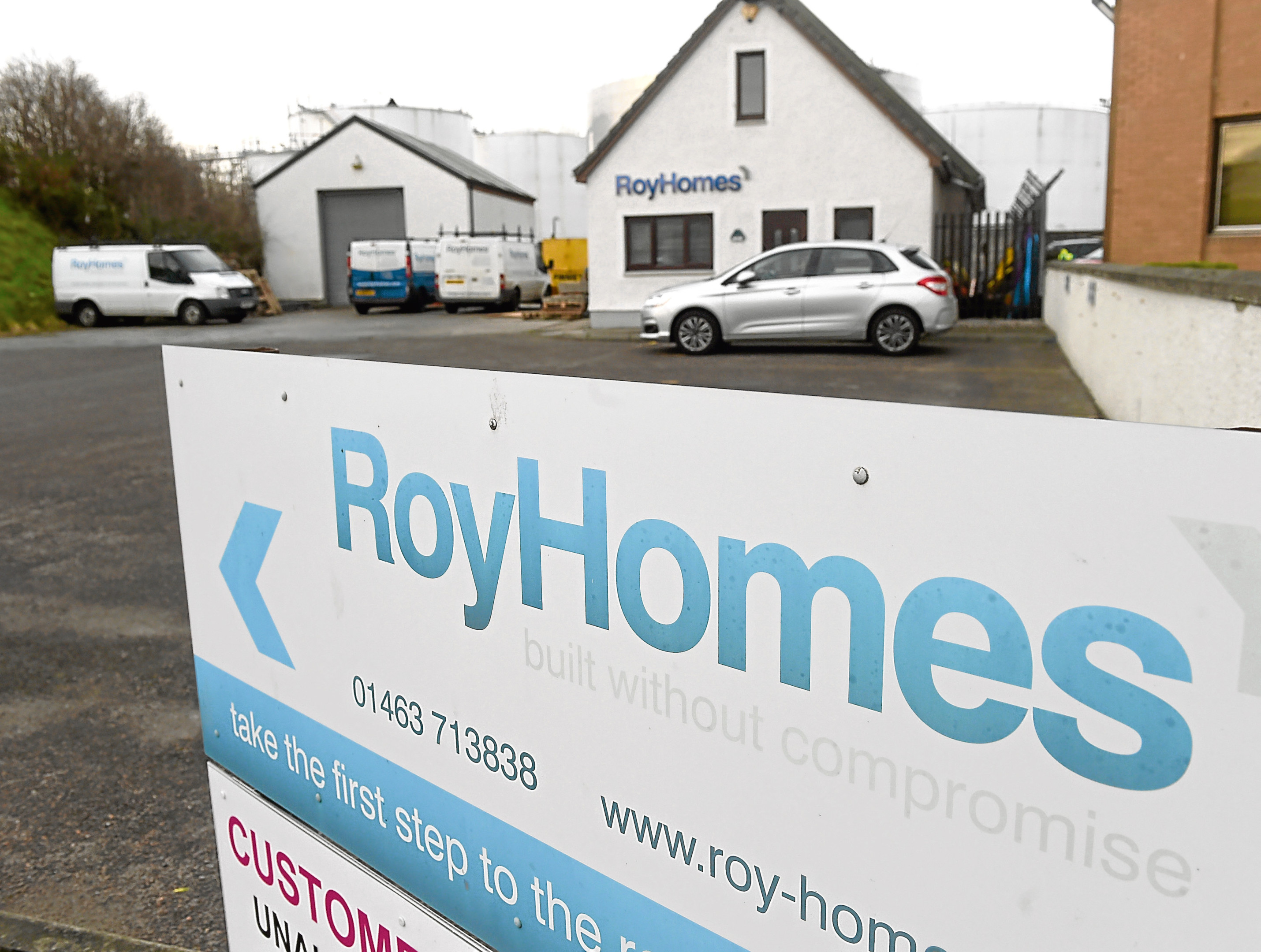 Picture by SANDY McCOOK   24th January '17

The Roy Homes offices in Inverness yesterday as the company enter administration.