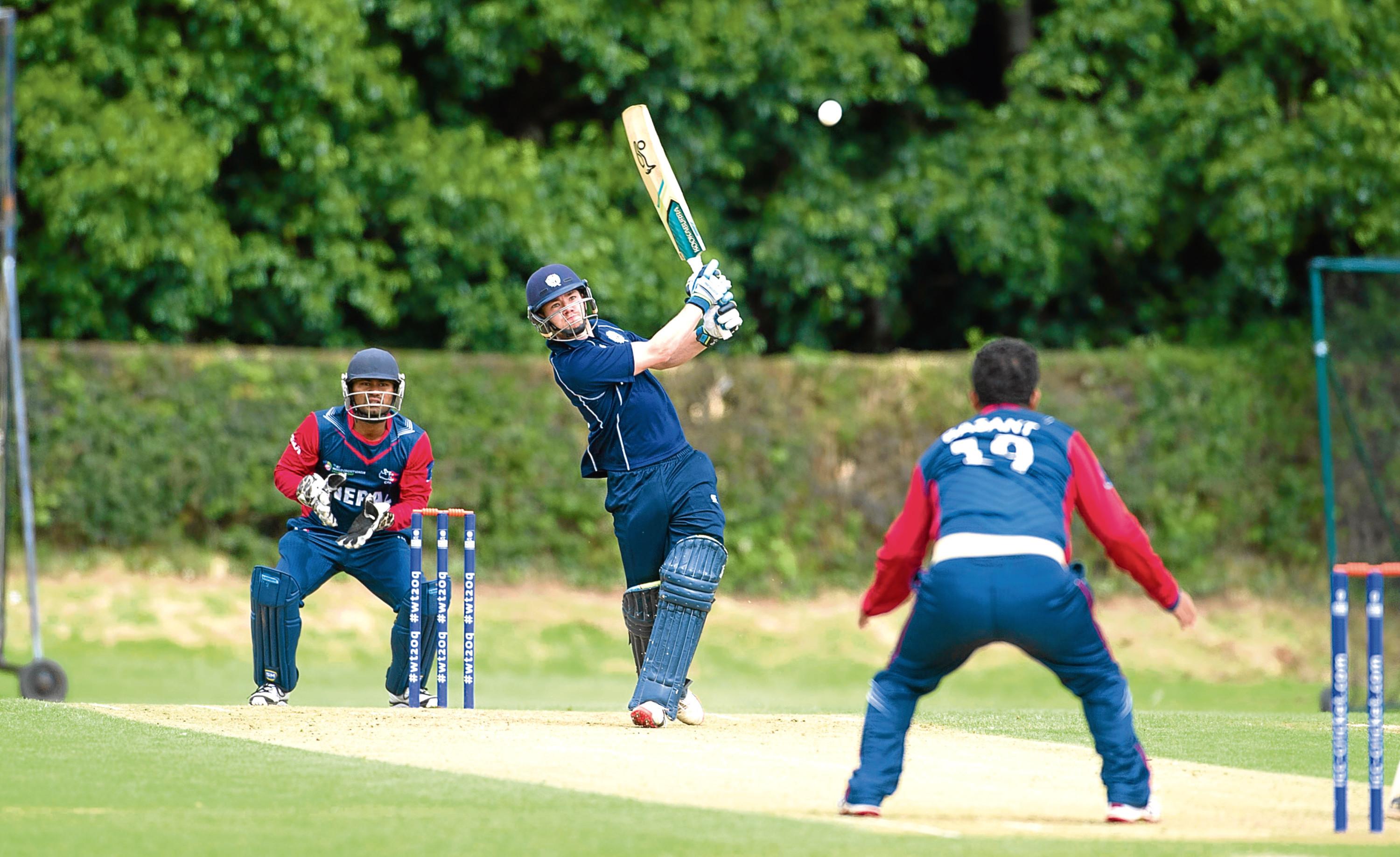 Batsman Matthew Cross during Scotland's ICC World Cricket League Championship tie with Nepal.