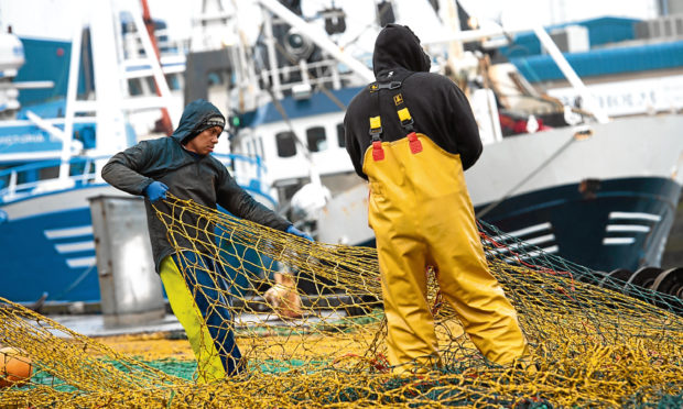 Fishermen at work