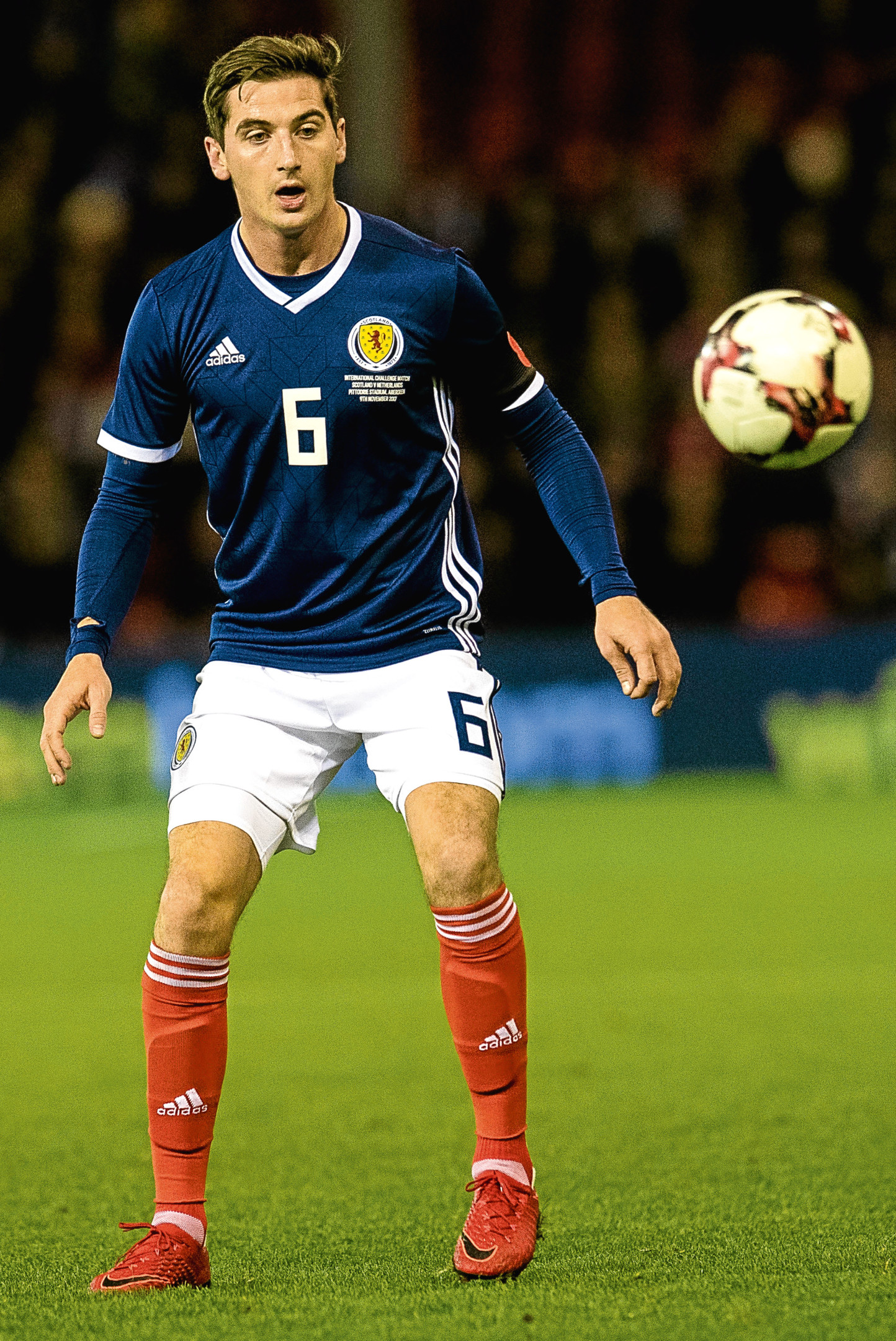 Kenny McLean in action for Scotland.