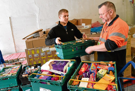 Feature on Community Food Iniitiatives North East, Poynernook Road, Aberdeen.     
Pictured - Cfine volunteers Dave Walls (left) and Donald Ross.