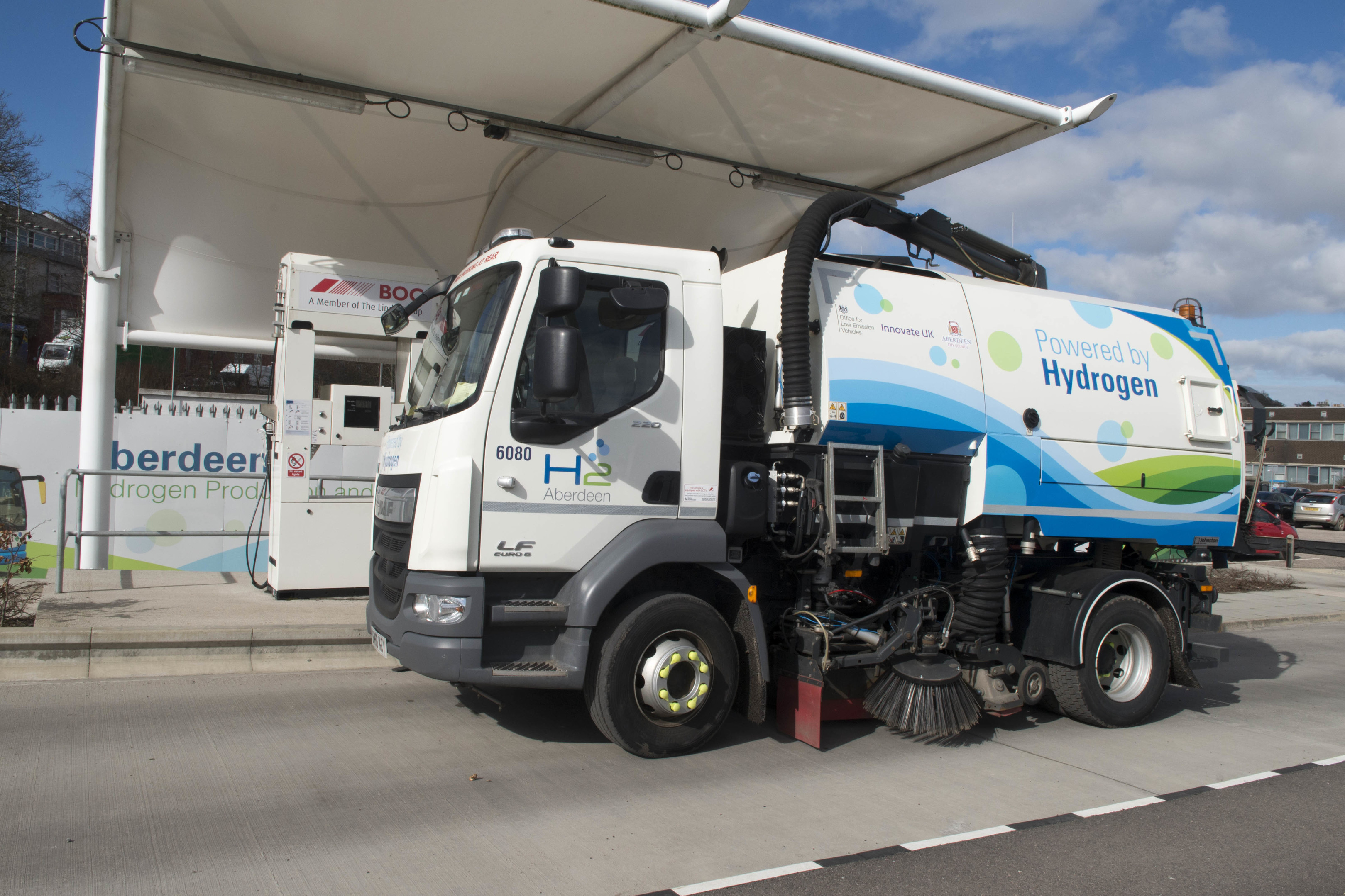 The Hydrogen powered road sweeper.