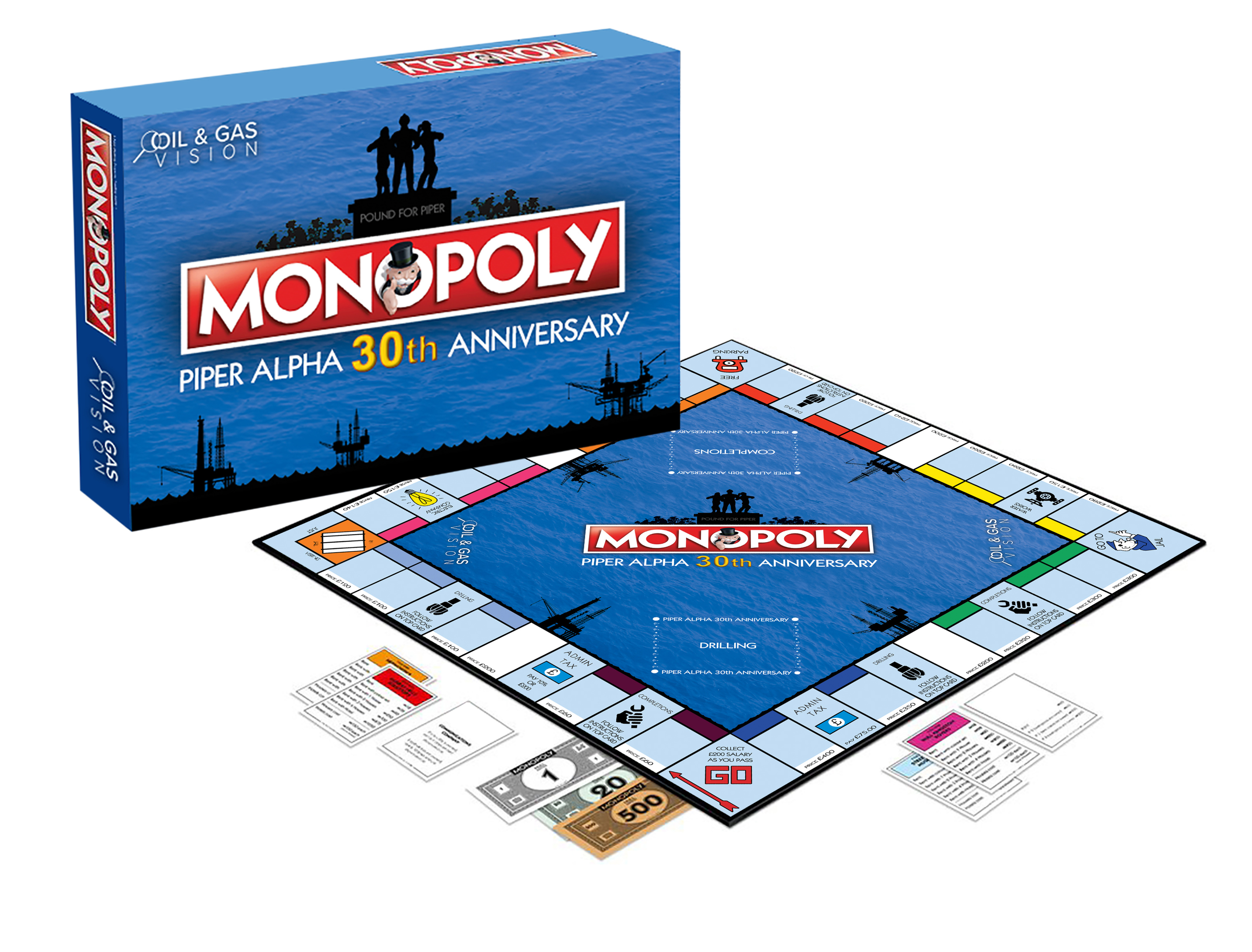 Piper Alpha 30th Anniversary Monopoly game.
