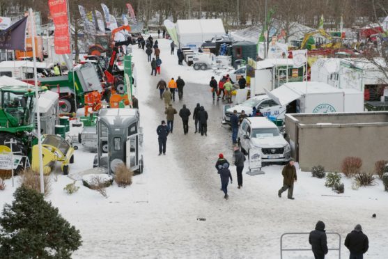 Farmers braved the snow for the Royal Northern Spring Show
