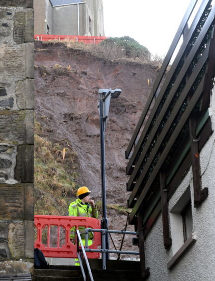 Picture from the recent Gardenstown land slip.