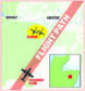 Map showing the flight path of a passenger plane and the gliders near Aboyne in Aberdeenshire.