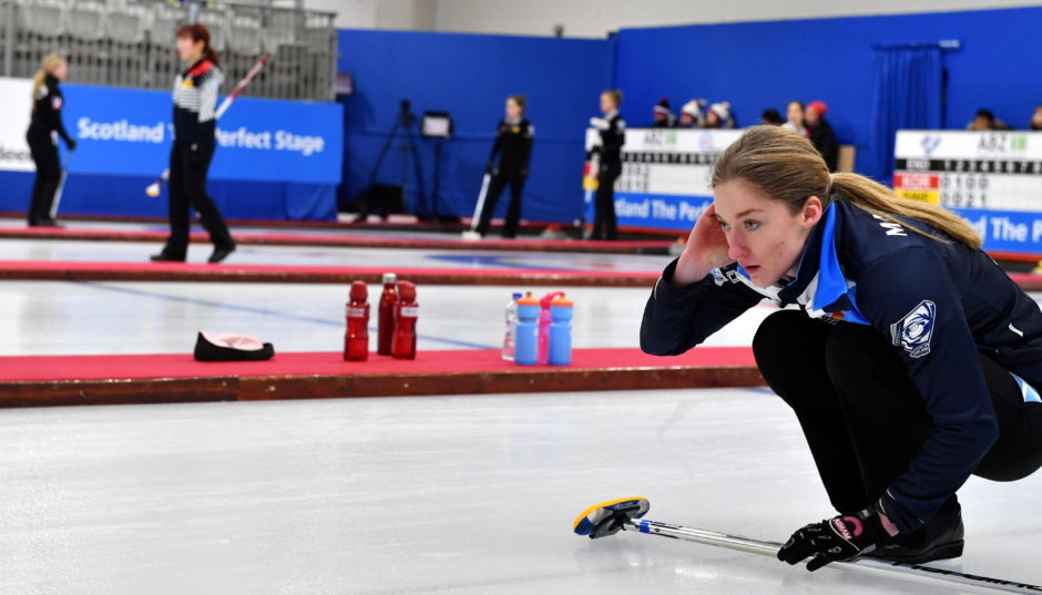 The World Junior Curling Championships 2018 at Curl Aberdeen.    Scotland v Norway    Pictured - Scotland's Amy MacDonald.