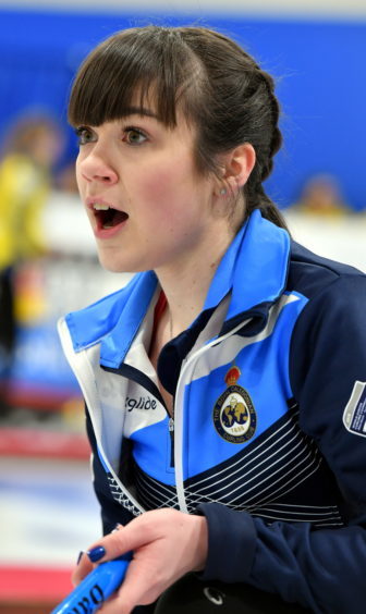 The World Junior Curling Championships 2018 at Curl Aberdeen.    Women - Scotland v Norway    Pictured - Scotland's Hailey Duff.