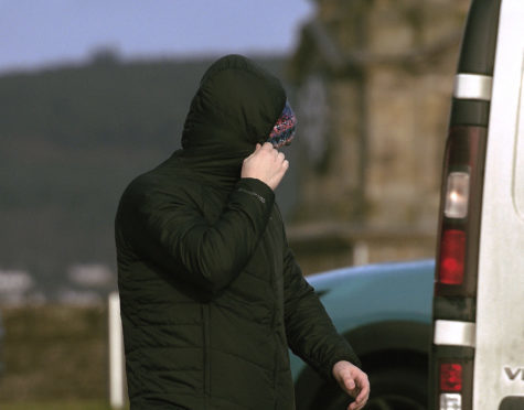 Liam Mackay leaves Inverness Sheriff Court.