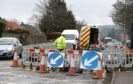 Work has started on Old Perth Road, Inverness to replace gas piping and will mean considerable traffic conjestion for four weeks.
Picture by Sandy McCook.