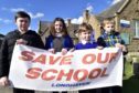 Longhaven Primary pupils campaigning to save their school.