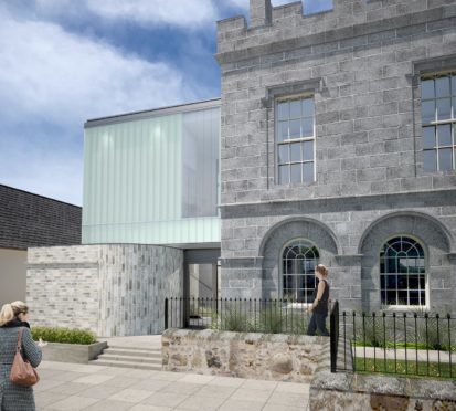An artist's impression of the proposed extension at Strichen Town House. Image: Aberdeenshire Council