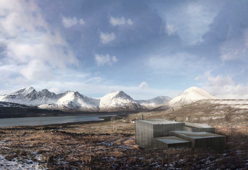 Artist impression of a house and shed that is planned on Skye.