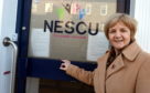 Councillor Jenny Laing at NESCU on Victoria Road.