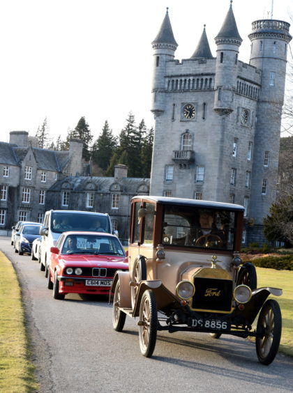 The classic and electric car run on the NE 250 motor tour route.