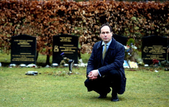 Councillor Martin Greig at Hazlehead cemetery