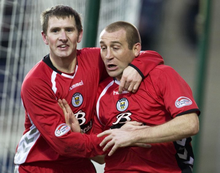 Wyness and Jim Hamilton during his spell with St Mirren.