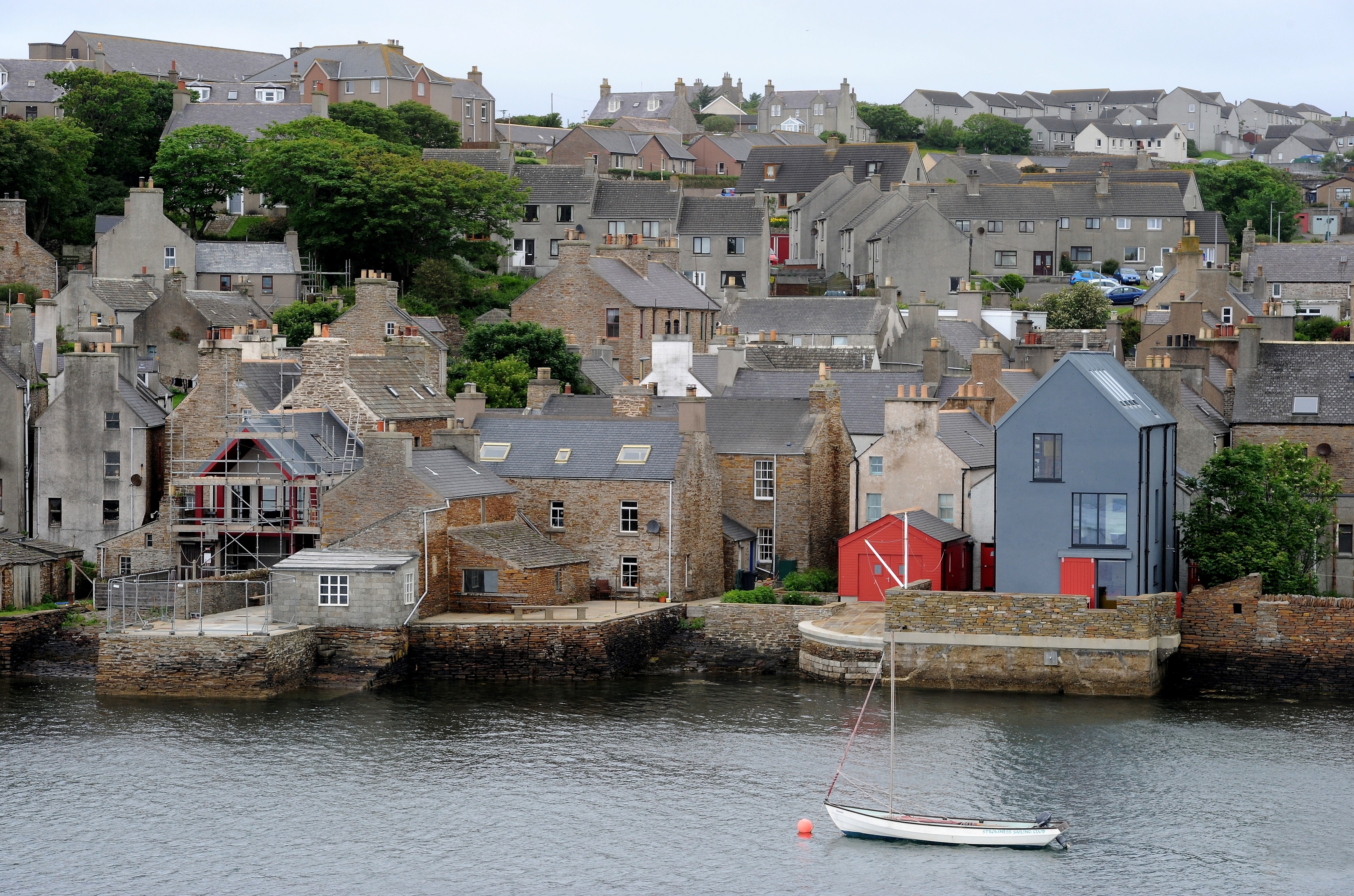 Picture by SANDY McCOOK    20th June '17
Orkney File Pics. Architecture, old and new at the waterfront in Stromness, Orkney.