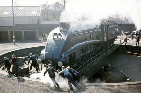 a heritage group has devised ambitious plans for a new service to the city after a refurbished turntable was installed at Ferryhill yesterday.