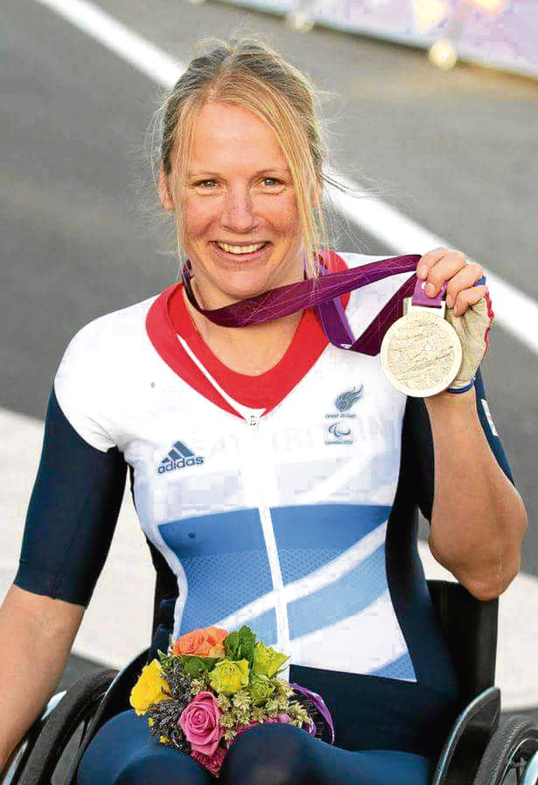 Paralypmian Karen Darke with her silver medal

SUBMITTED