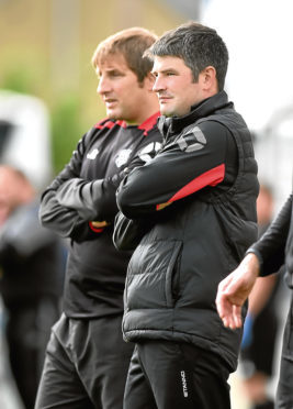 Highland League - Keith FC v Fraserburgh FC (0-3)
Stock picture - Fraserburgh Manager Mark Cowie (right) and coach James Duthie.
Picture by COLIN RENNIE   August 5, 2017.