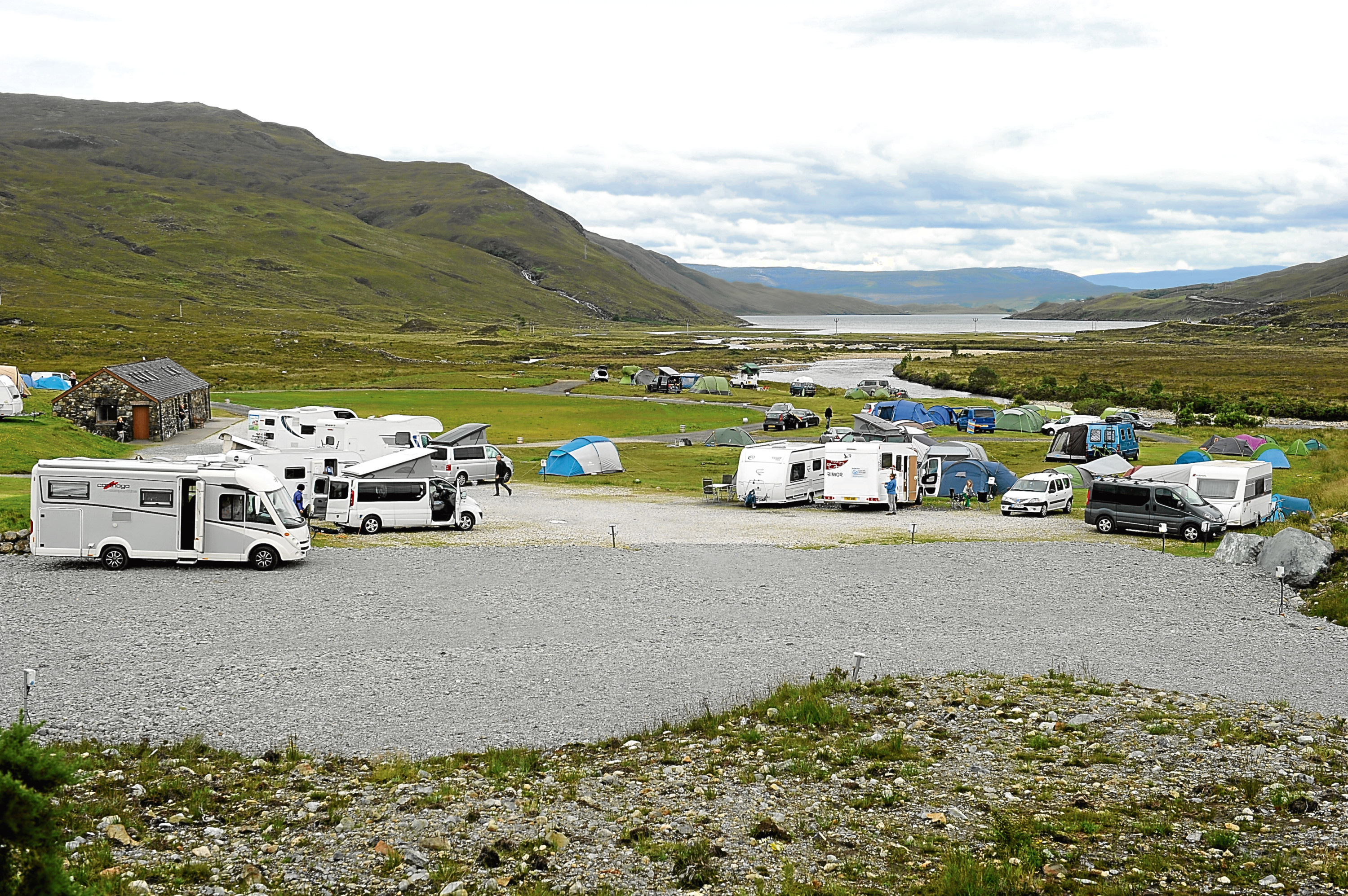 Sligachan camp site in Skye