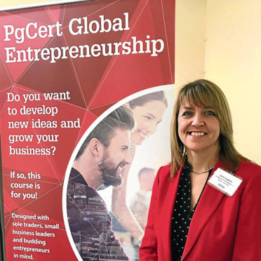 Carol Langston, head of CREATE, launches the University of the Highlands and Islands new Postgraduate Certificate in Global Entrepreneurship
