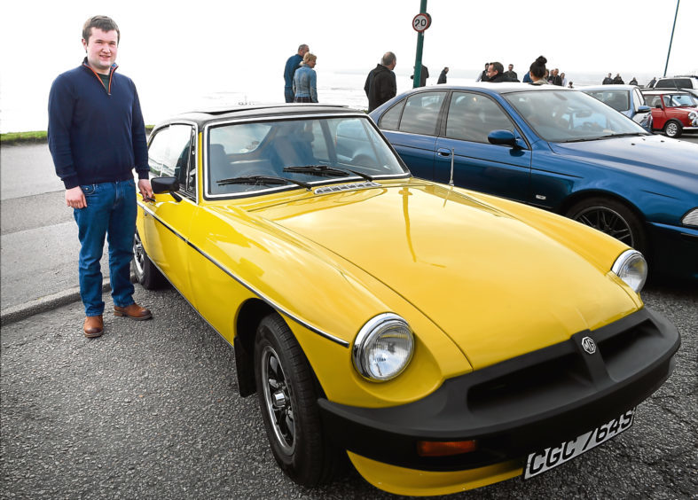 Grant Robson, of Huntly, with his MGB GT 1978 1800cc