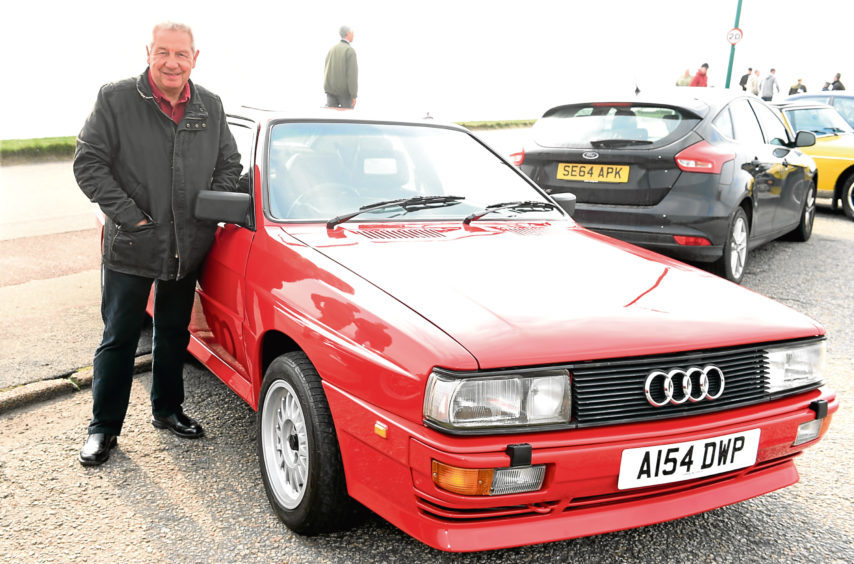 Andy Dalgarno, of Aberdeen, with his 1984 Audi Quattro. Nigel Mansell was the first owner of the car