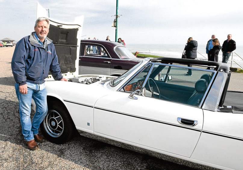 Neil Scott, of Westhill, with his Triumph Stag 1974 3ltr