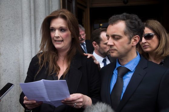 Emily's mum Fiona reads out a statement after Angus Milligan's trial.

Photo: Ross Johnston/Newsline Media