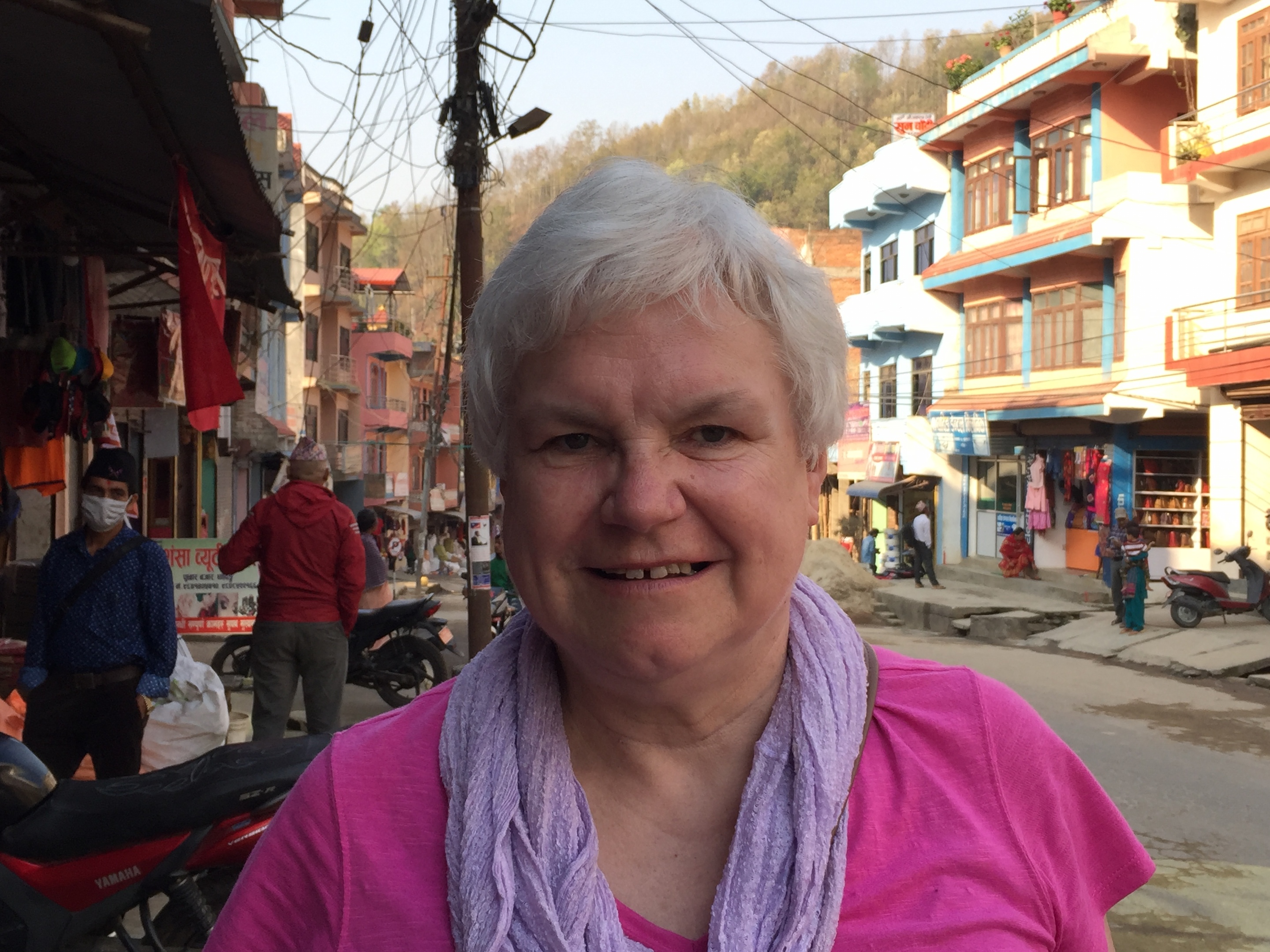 Anne Attenburrow, a retired minister from Elgin, during her trip to Nepal.