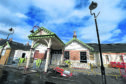 The rebuilding of the railway station at the Square, Ballater.